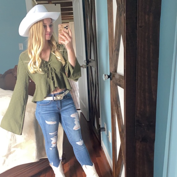 White Rhinestone Cowboy Hat - Picture 2 of 2